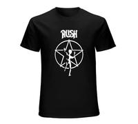 Rush Starman Hard Rock Unisex 100% Cotton Short-Sleeve T-Shirts Black L