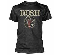 Rush T Shirt American Tour 1977 Mens tee Rock Metal Merch Black XL