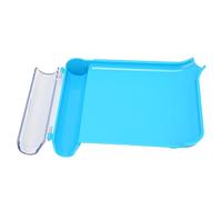 Rushbom Bandeja de Mostrador con Espátula, Mostrador de Farmacia Manual con Espátula Pequeña Bandeja Dispensadora de Tabletas de Plástico para Uso Hospitalario Doméstico