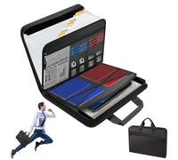 Rushclick File Folder, Rushclick Expanding File Folder, 13pocket Large Capacity A4 Fireproof and Waterproof Folder, with Zipper & Labels for Documents (1Pcs)