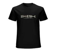 RUSHUI Death Note Logo Men's Short Sleeve Cotton Shirt for Sport Size S