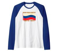 Rusia Adivina qué país no recibió aranceles Americano Camiseta Manga Raglan