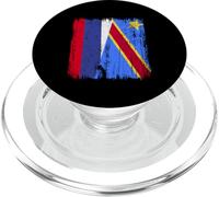 Rusia Congo Media Bandera Ruso Orgullo Congoleño Jersey PopSockets PopGrip para MagSafe
