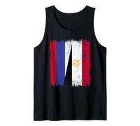 Rusia Egipto Media Bandera Patrimonio Egipcio Ruso Camiseta sin Mangas