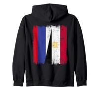 Rusia Egipto Media Bandera Patrimonio Egipcio Ruso Sudadera con Capucha