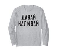 Rusia Fiesta Decir Vodka para Bebedores De Alcohol Rusos Manga Larga