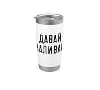 Rusia Fiesta Decir Vodka Para Bebedores De Alcohol Rusos Vaso térmico de acero inoxidable de doble pared