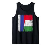 Rusia Italia Media Bandera Orgullo Ruso Italiano Orgullo Camiseta sin Mangas