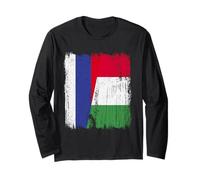 Rusia Italia Media Bandera Orgullo Ruso Italiano Orgullo Manga Larga