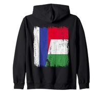 Rusia Italia Media Bandera Orgullo Ruso Italiano Orgullo Sudadera con Capucha