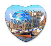 Rusia Kaliningrado Imán de nevera Pegatinas para refrigerador Colección Imán decorativo de viaje recuerdo de cristal en forma de corazón