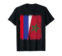 Rusia Marruecos Media Bandera Rusa Marroquí Heritage Jersey Camiseta