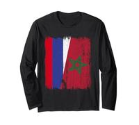 Rusia Marruecos Media Bandera Rusa Marroquí Heritage Jersey Manga Larga