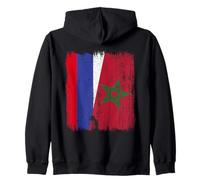 Rusia Marruecos Media Bandera Rusa Marroquí Heritage Jersey Sudadera con Capucha