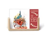 Rusia Moscú Basil's Cathedral 2022 Calendario de escritorio planificador 12 meses