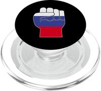 Rusia Puño Levantado Bandera Rusa Resiliencia Rusa PopSockets PopGrip para MagSafe