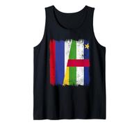 Rusia República Centroafricana Media Bandera Raíces Rusas Car Camiseta sin Mangas