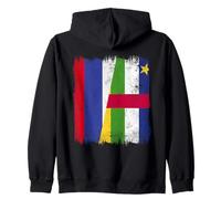 Rusia República Centroafricana Media Bandera Raíces Rusas Car Sudadera con Capucha