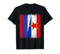 Rusia Yugoslavia Media Bandera Patrimonio yugoslavo Ruso Camiseta