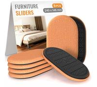 RUSIDO 8 Piezas Deslizadores de Fieltro para Muebles Ovalados, Pesados para Muebles, Protector Patas Sillas, 240 x 146 mm, Mover Muebles con Facilidad, protección contra arañazos y Ruidos