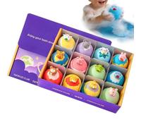 Rusimoly Baño de Espuma | 12 bolas de sal perfumadas,con Juguetes y Bolas de Sal para Baño | para Hombres Mujeres Niñas Jóvenes Abuelas Mamás para Uso en el Hogar y para