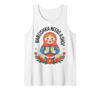 Ruso Abuela Khokhloma Muñeca Matroska BabushkaVodka Camiseta sin Mangas
