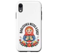 Ruso Abuela Khokhloma Muñeca Matroska BabushkaVodka Carcasa para iPhone XR