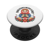 Ruso Abuela Khokhloma Muñeca Matroska BabushkaVodka PopSockets PopGrip Adhesivo