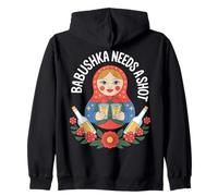 Ruso Abuela Khokhloma Muñeca Matroska BabushkaVodka Sudadera con Capucha