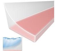 Rusoz 1M Embellecedor Encimera Cocina, Barrera de Agua para Ducha Perfil de Silicona para Ducha Transparente Mantiene El Agua Dentro Del Umbral para Suelos, Lavabos, Ducha