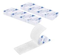 Rusoz Belcro Adhesivo Doble Cara Extrafuerte, Blanco Cinta Adhesiva Doble Cara Reutilizable 10 piezas 3 x 10cm Hook y Loop Tape Cuadros Para Alfombra, Doméstica