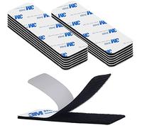 Rusoz Belcro Adhesivo Doble Cara Extrafuerte, Negro Cinta Adhesiva Doble Cara Reutilizable 10 piezas 3 x 10cm Hook y Loop Tape Cuadros Para Alfombra, Doméstica