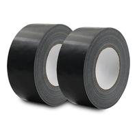Rusoz Cinta textil de 2 rollos, cinta blindada extra fuerte, cinta de pato de 20 m x 50 mm, cinta de reparación impermeable resistente al desgarro para tuberías, alfombras, sellos, reparaciones, negro