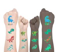 Rusoz Dinosaurios Tatuajes Temporales Niños, 10 Hojas Luminoso Tatoos Temporales Niños Impermeables Calcamonias Tatuajes Tatoos Infantiles Piñata Cumpleaños Infantil Regalos Cumpleaños Niños Colegio