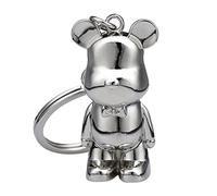 Rusoz Llavero Oso Plata,3D Oso De Dibujos Animados Llaveros Aleación De Zinc Mini Lindo Llavero Originales Regalos Para Amigo,mujer Y Hombre
