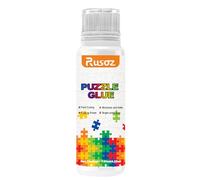Rusoz Pegamento Puzzle Transparente 120 ml, Pegamento Para Puzzle con Aplicador Esponja, Fácil de Usar, Pegamento para Rompecabezas Que Puede Pegar Hasta 3000 Piezas de Rompecabezas