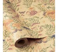 RUSPEPA Papel De Regalo Con Setas Del Bosque Rollo,Diseño De Ardilla Y Caracol Del Bosque, Papel De Regalo Kraft Natural Para Otoño, Cumpleaños, Fiesta De Acción De Gracias, 43,2 Cm X 5 M