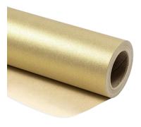 RUSPEPA Papel de regalo dorado mate - 43,2 cm x 10 m - Color liso perlado - Papel brillante perfecto para bodas, cumpleaños, Navidad y baby showers