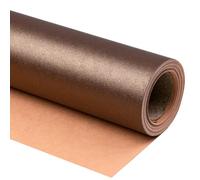 RUSPEPA Papel de regalo marrón chocolate mate - 43,2 cm x 10 m - Color liso perlado - Papel brillante perfecto para bodas, cumpleaños, Navidad y baby showers