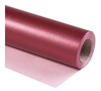 RUSPEPA Papel de regalo mate burdeos, mini rollo, color rojo vino liso con brillo perlado, ideal para Navidad, bodas, cumpleaños, San Valentín, baby shower y aniversario. 43,2 cm x 10 m.