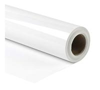 RUSPEPA Papel De Regalo Rainbow Shine White Metallic - 81.5 Sq Ft - Papel De Color Sólido Perfecto Para Bodas, Cumpleaños, Navidad, Baby Show - 76 Cm X 10 M