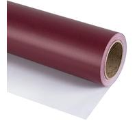 RUSPEPA Papel de Regalo Rojo Vino Color Sólido para Navidad, Boda, Cumpleaños, Ducha, Felicitaciones y Días Festivos - 44,5 cm x 10 m