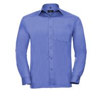 Russel Collection - Camisa de manga larga de popelina para hombre