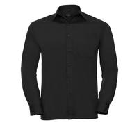 Russel Collection - Camisa de manga larga de popelina para hombre UTBC1027_1