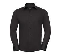 Russell 946M Algodón Negro Granate o Blanco Manga Larga Fácil Cuidado Camiseta