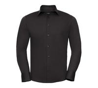 Russell 946M Algodón Negro Granate o Blanco Manga Larga Fácil Cuidado Camiseta