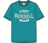 Russell Athletic Ara-s/S Crewneck tee Shirt Camiseta, Azul Lago, S para Hombre