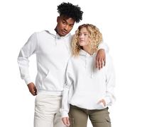 Russell Athletic Dri-Power - Sudadera con Capucha de Forro Polar para Hombre, Absorbe la Humedad, Mezcla de algodón, Ajuste Holgado, Tallas S-4X, Jersey Blanco, Large