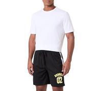 Russell Athletic Pantalones Cortos Levi Regular Fit con Cintura elástica y Bolsillos Laterales