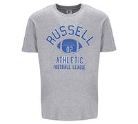 RUSSELL ATHLETIC S/S Camiseta de Cuello Redondo, New Grey Marl, XXL para Hombre